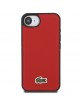 Lacoste iPhone 16e / 17e Hülle Case Iconic Petit Pique Woven Logo MagSafe Rot