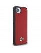 Lacoste iPhone 16e / 17e Hülle Case Iconic Petit Pique Woven Logo MagSafe Rot