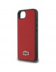 Lacoste iPhone 16e / 17e Hülle Case Iconic Petit Pique Woven Logo MagSafe Rot