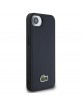 Lacoste iPhone 16e / 17e Hülle Case Iconic Petit Pique Woven Logo MagSafe Blau