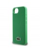 Lacoste iPhone 16e / 17e Hülle Case Iconic Petit Pique Woven Logo MagSafe Grün