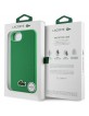 Lacoste iPhone 16e / 17e Hülle Case Iconic Petit Pique Woven Logo MagSafe Grün