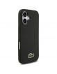 Lacoste iPhone 17 Hülle Case Iconic Petit Pique Woven MagSafe Schwarz