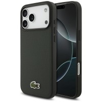 Lacoste iPhone 17 Pro Max Hülle Case Iconic Petit Pique Woven MagSafe Sinople