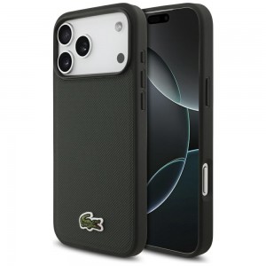 Lacoste iPhone 17 Pro Max Hülle Case Iconic Petit Pique Woven MagSafe Sinople