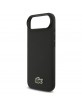 Lacoste iPhone 17 Air Hülle Case Iconic Petit Pique Woven MagSafe Schwarz