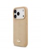 Lacoste iPhone 17 Pro Hülle Case Monogramm Gold Logo MagSafe Beige