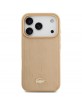 Lacoste iPhone 17 Pro Hülle Case Monogramm Gold Logo MagSafe Beige