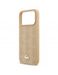 Lacoste iPhone 17 Pro Max Hülle Case Monogramm Gold Logo MagSafe Beige