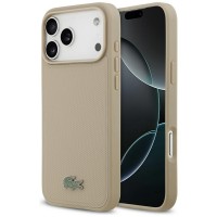 Lacoste iPhone 17 Pro Max Hülle Case Petit Pique Lacquer MagSafe Taupe