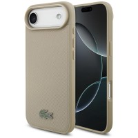 Lacoste iPhone 17 Air Hülle Case Petit Pique Lacquer MagSafe Taupe