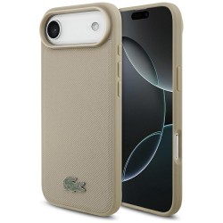 Lacoste iPhone 17 Air Hülle Case Petit Pique Lacquer MagSafe Taupe