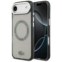 Lacoste iPhone 17 Air Hülle Case Shockproof Frosted MagSafe Schwarz