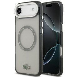 Lacoste iPhone 17 Air Hülle Case Shockproof Frosted MagSafe Schwarz