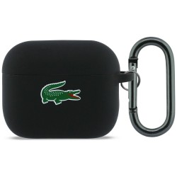Lacoste AirPods Pro 3 Hülle Case Silikon Croc Logo Schwarz