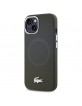 Lacoste iPhone 15 Case, Silicone with Metal Croc and MagSafe Logo, Khaki