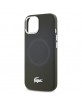 Lacoste iPhone 15 Case, Silicone with Metal Croc and MagSafe Logo, Khaki