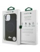 Lacoste iPhone 15 Case, Silicone with Metal Croc and MagSafe Logo, Khaki