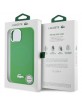 Lacoste iPhone 15 Case, Silicone, Metal Croc, MagSafe, Green