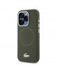 Lacoste iPhone 15 Pro Max Case, Silicone, Metal Croc, MagSafe, Khaki