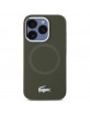 Lacoste iPhone 15 Pro Max Case, Silicone, Metal Croc, MagSafe, Khaki