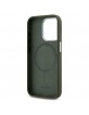 Lacoste iPhone 15 Pro Max Case, Silicone, Metal Croc, MagSafe, Khaki