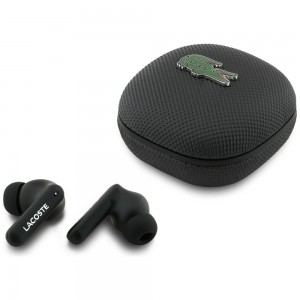 Lacoste Bluetooth Kopfhörer TWS Iconic Petit Pique Schwarz