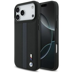 BMW iPhone 17 / 18 Pro Max Hülle Case MagSafe M Perforated Stripe Schwarz