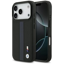 BMW iPhone 17 Pro / 18 Pro Hülle Case MagSafe M Perforated Stripe Schwarz