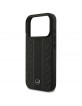 Mercedes iPhone 17 Pro Hülle Case Echtleder MagSafe Leaves Stripes Schwarz
