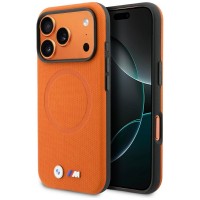 BMW iPhone 17 Pro Max Hülle Case M FW Logo Metal MagSafe Orange