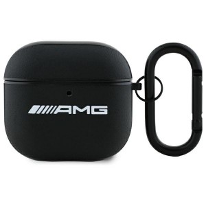 AMG Mercedes AirPods 4 Hülle Case Cover Echtleder Schwarz