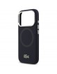 Lacoste iPhone 17 Pro Hülle Case Silikon Metal Logo Frame MagSafe Blau
