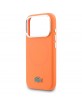 Lacoste iPhone 17 Pro Max Hülle Case Silikon Metal Logo Frame MagSafe Orange