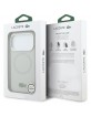 Lacoste iPhone 17 Pro Max Hülle Case Silikon Metal Logo Frame MagSafe Grau