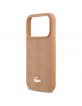 Lacoste iPhone 17 Pro Hülle Case Monogramm Gold Logo MagSafe Rosa