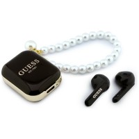 Guess Bluetooth Headphones TWS Pearl Strap Black