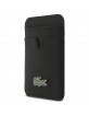 Lacoste iPhone 17 Pro Hülle Case + Wallet Petit Pique MagSafe Schwarz