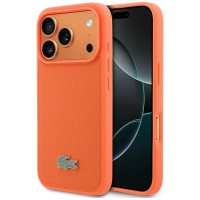 Lacoste iPhone 17 Pro Hülle Case Petit Pique Lacquer MagSafe Orange