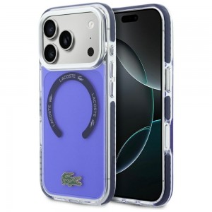 Lacoste iPhone 17 Pro Max Hülle Case Shockproof Frosted MagSafe Marine