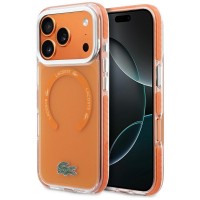 Lacoste iPhone 17 Pro Hülle Case Frosted Shockproof MagSafe Orange