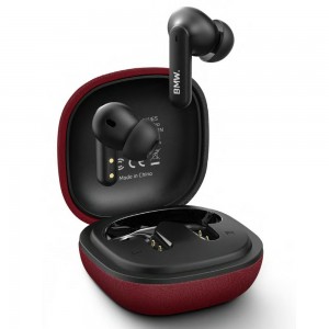 BMW Bluetooth Headphones TWS ENC Signature Metal Logo Red