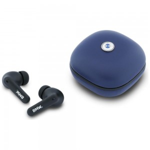 BMW Bluetooth Headphones TWS ENC Signature Metal Logo Blue