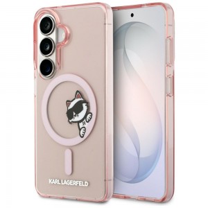 Karl Lagerfeld Samsung S26 Hülle Case Peekaboo Choupette MagSafe Rosa