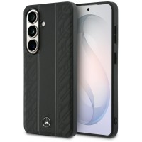 Mercedes Samsung S26 Case Laurel Genuine Leather MagSafe Black