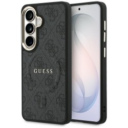 Guess Samsung S26 Hülle Case 4G Embossed Ring MagSafe Schwarz