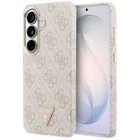 Guess Samsung S26 Hülle Case 4G MagSafe Strass Logo Rosa