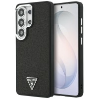 Guess Samsung S26 Ultra Hülle Case Fixed Glitter Triangle MagSafe Schwarz