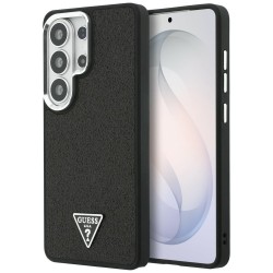 Guess Samsung S26 Ultra Hülle Case Fixed Glitter Triangle MagSafe Schwarz