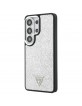 Guess Samsung S26 Ultra Hülle Case Fixed Glitter Triangle MagSafe Silber